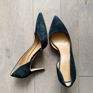 JCrew Black Suede Heels